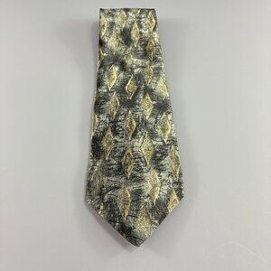 StringBeans Grey / Olive Green Geometric Men's Tie 4" x 59"
